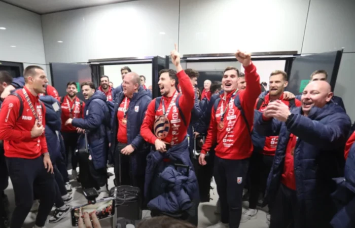 O dočeku rukometaša u Zagrebu